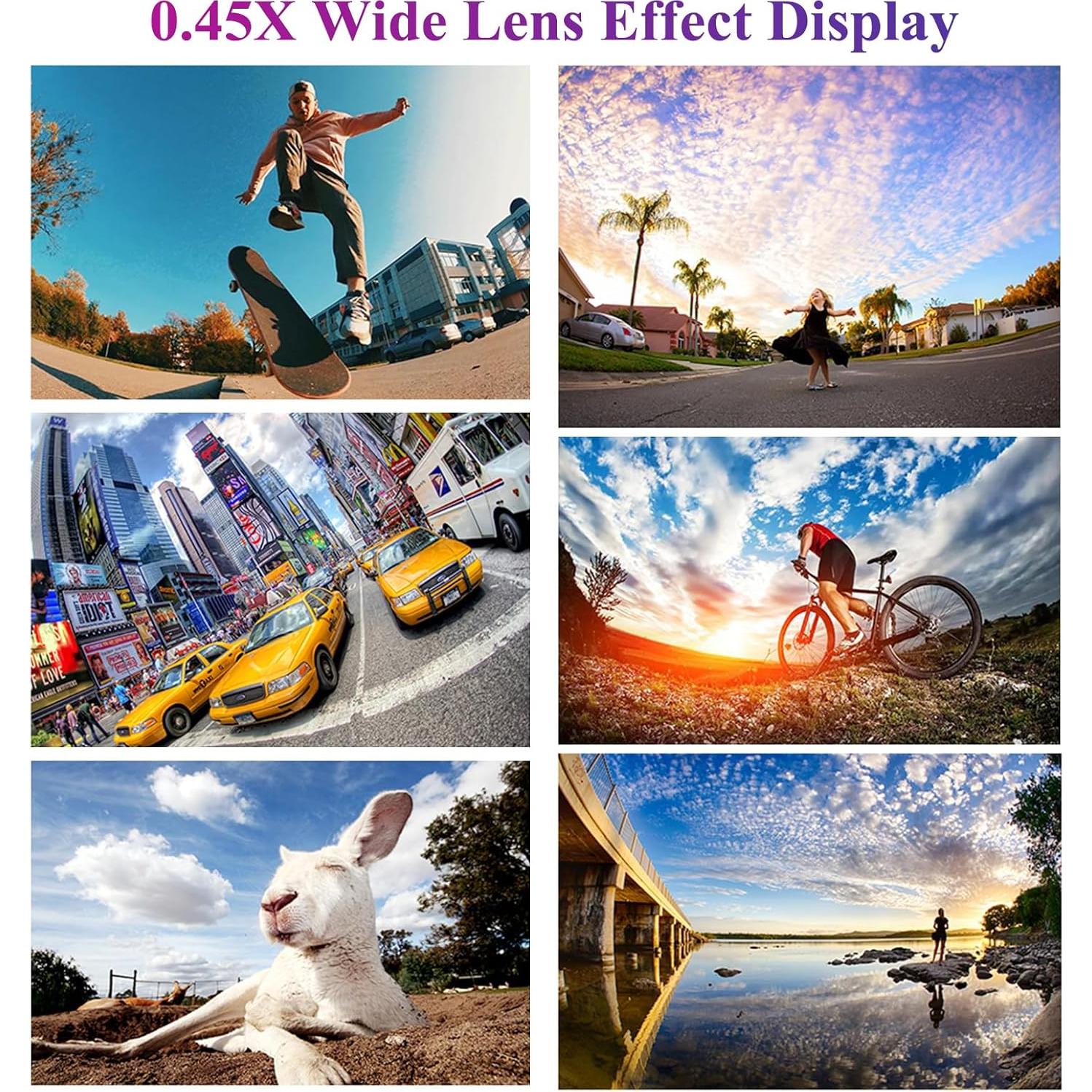 Lente de Cámara Apexel 0.45X Gran Angular + 12.5X Macro