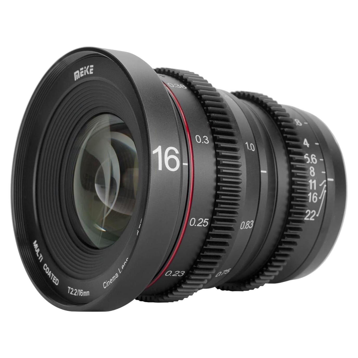 Lente de Cine MEKE 16mm T2.2 M43 Gran Apertura Manual