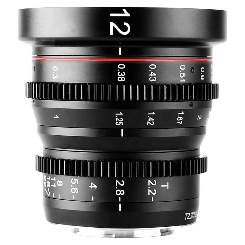 Lente de Cine Meike 12mm T2.2 M43 Gran Angular Manual