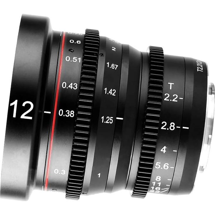 Lente de Cine Meike 12mm T2.2 M43 Gran Angular Manual