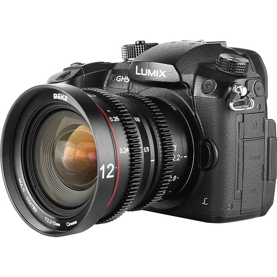 Lente de Cine Meike 12mm T2.2 M43 Gran Angular Manual