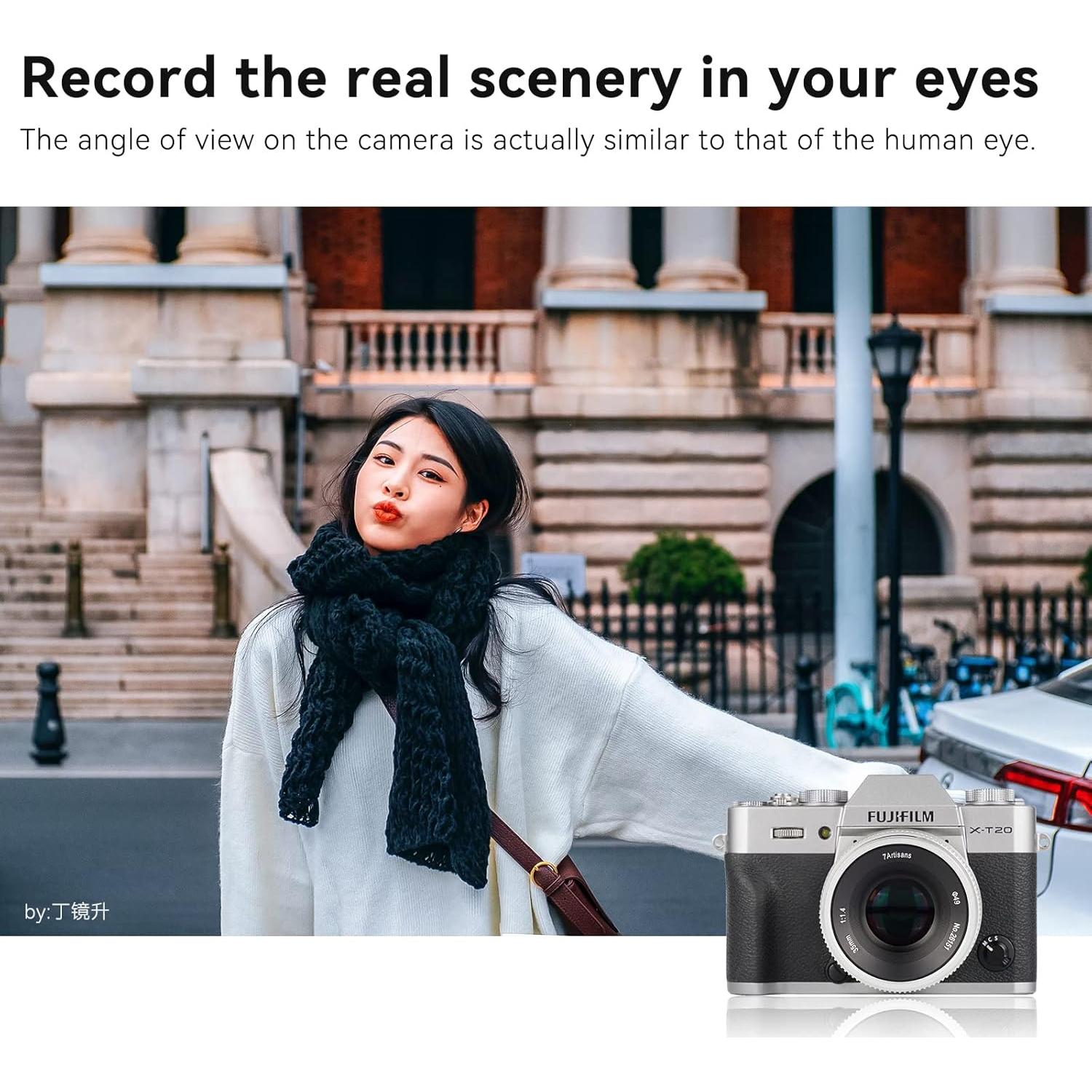 Lente Prime 7artisans 35mm F1.4 para Montura M4/3