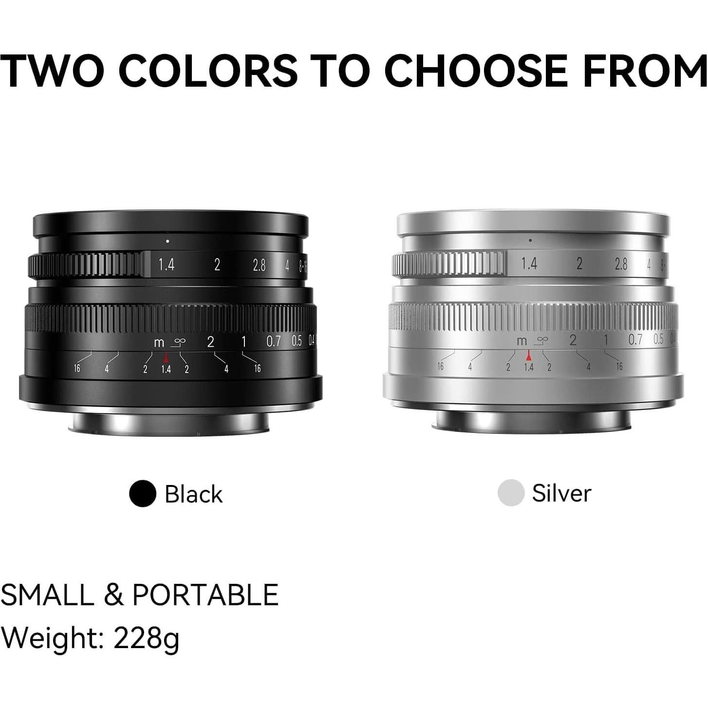 Lente Prime 7artisans 35mm F1.4 para Montura M4/3