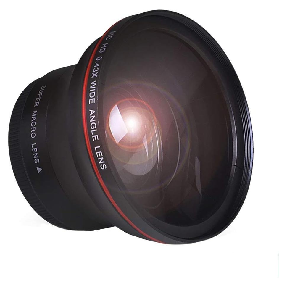 Lente Gran Angular 55MM Tectra 0.43X HD con Macro para Nikon y Sony