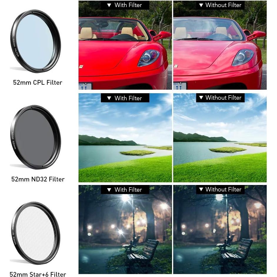 Kit de Lentes de Filtro Apexel 52mm para Cámara Smartphone