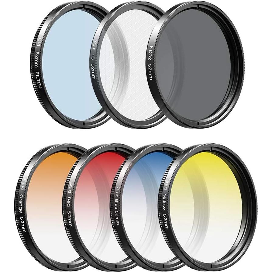 Kit de Lentes de Filtro Apexel 52mm para Cámara Smartphone