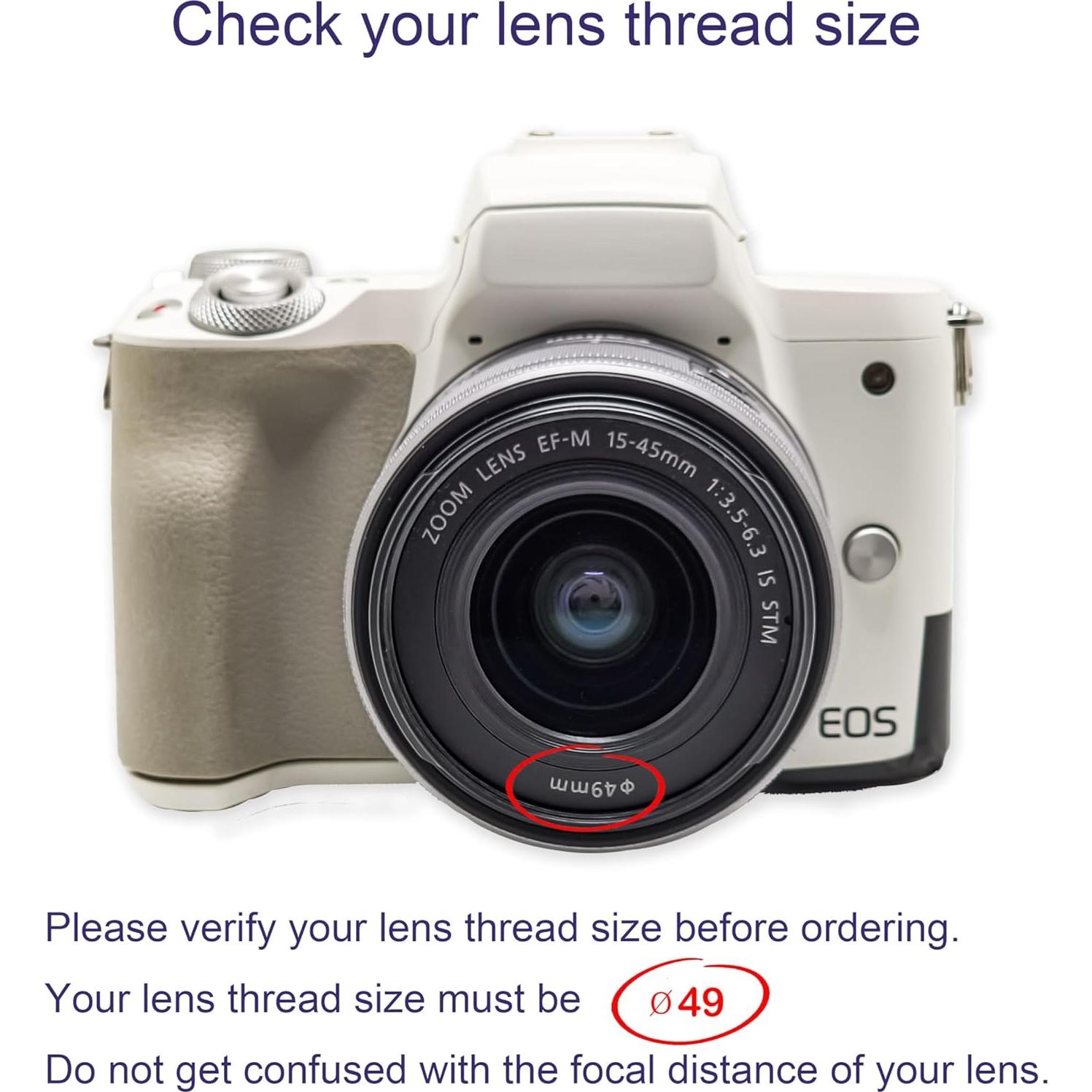 Lente Macro 10X FotoZ 49mm para Canon EOS M6 M50 R50 R100