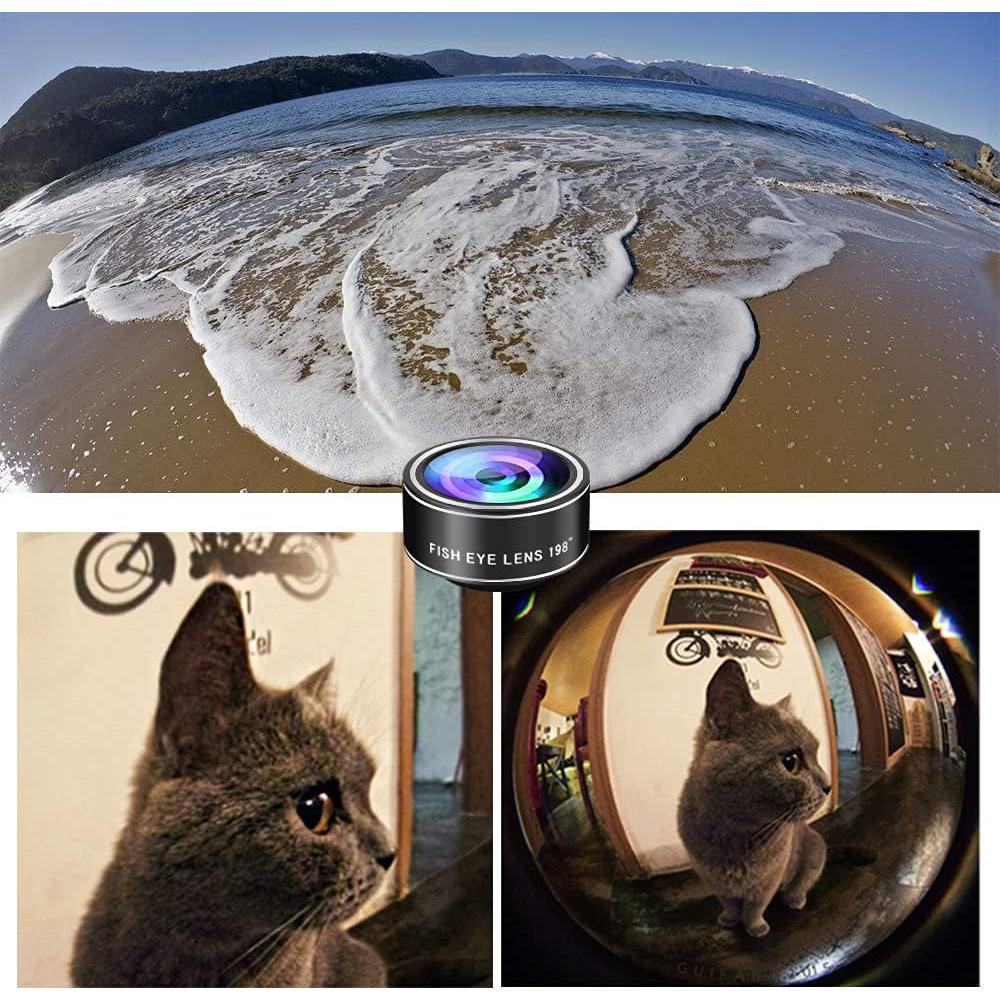 Kit de Lentes 11 en 1 para Celular SEVENKA - Macro, Gran Angular, Ojo de Pez