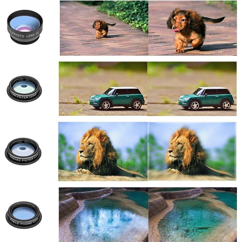 Kit de Lentes 11 en 1 Godefa para Cámara de Teléfono Móvil