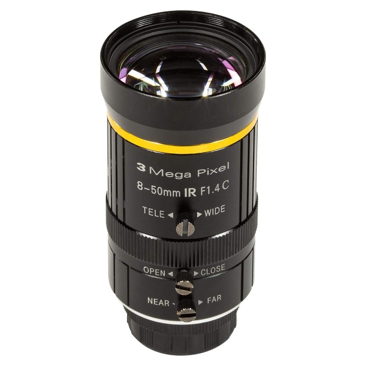 Lente Zoom C-Mount 8-50mm Arducam para Raspberry Pi HQ