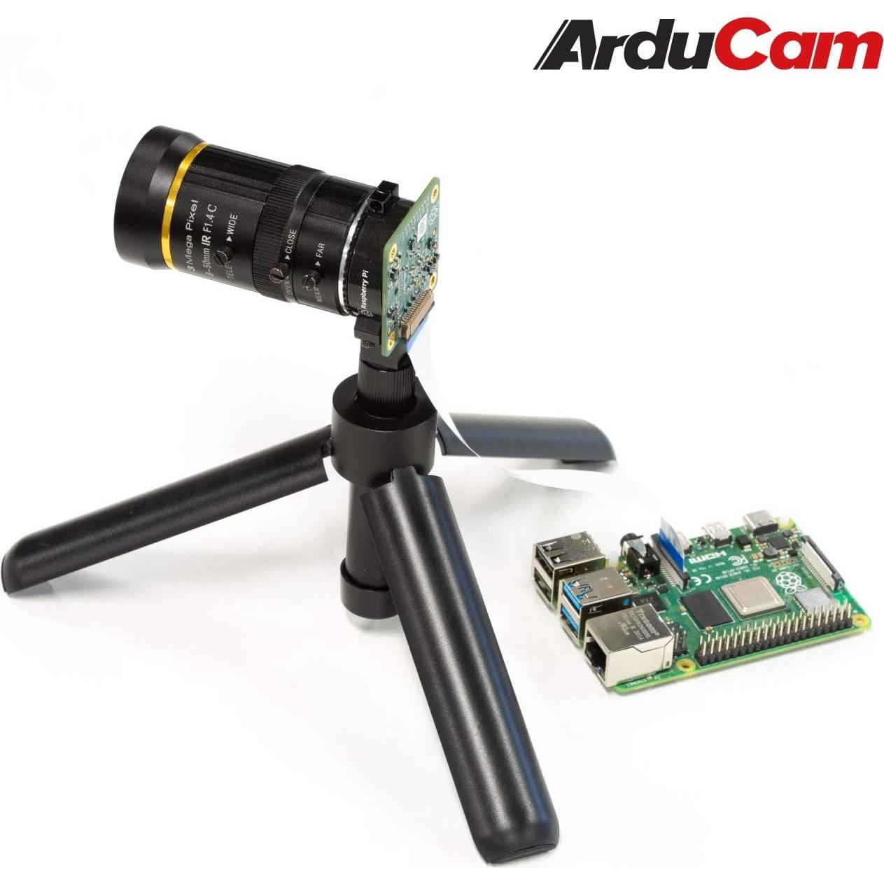 Lente Zoom C-Mount 8-50mm Arducam para Raspberry Pi HQ