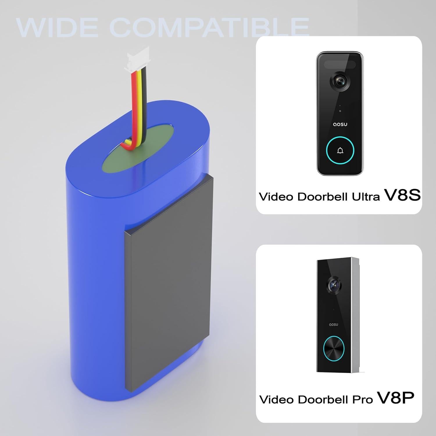 Batería recargable 7000mAh AOSU V8 - 2pack con USB-C