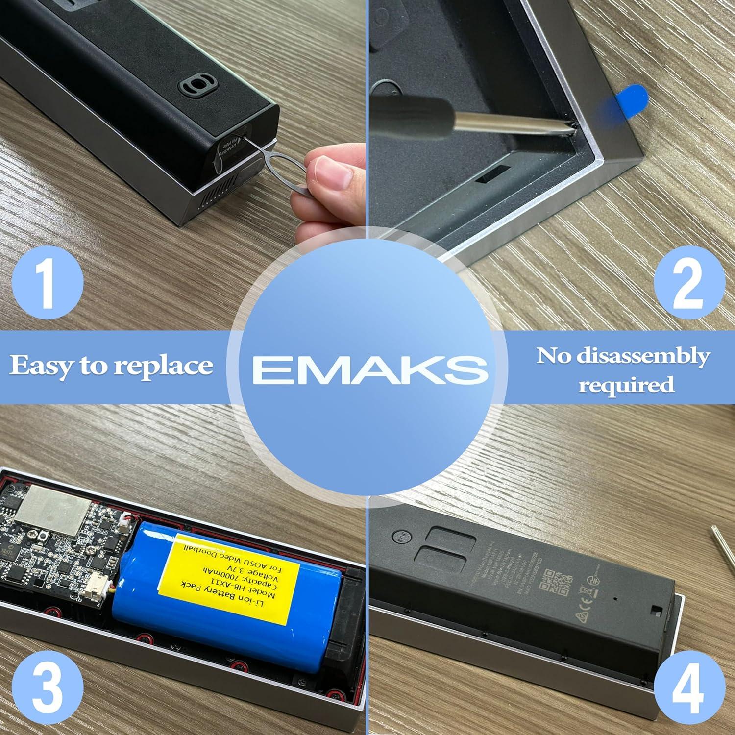 Batería recargable 7000mAh AOSU V8 - 2pack con USB-C