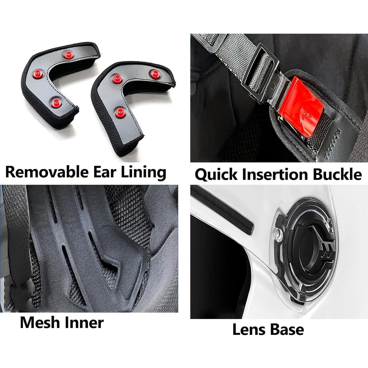 Casco 3/4 SanQing Negro Doble Visera Solar Adulto