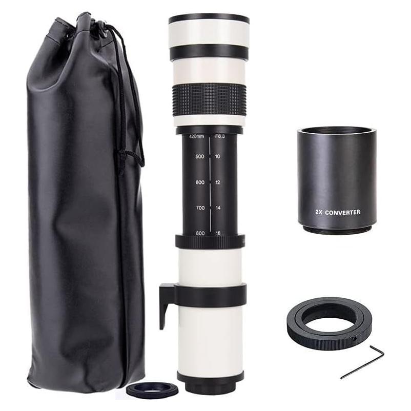 Lente Telefoto JINTU 420-1600mm F8.3 para Canon SLR