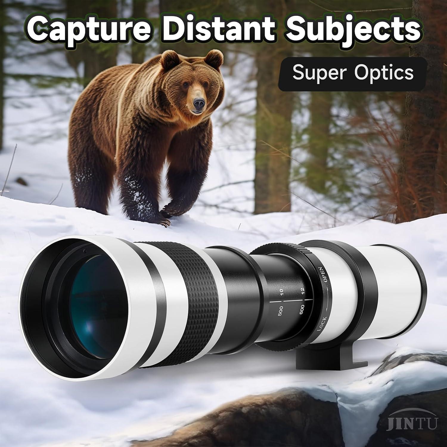 Lente Telefoto JINTU 420-1600mm F8.3 para Canon SLR