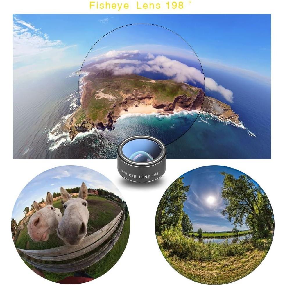 Kit de Lentes para Cámara de Teléfono Godefa 6 en 1 Telefoto 18X