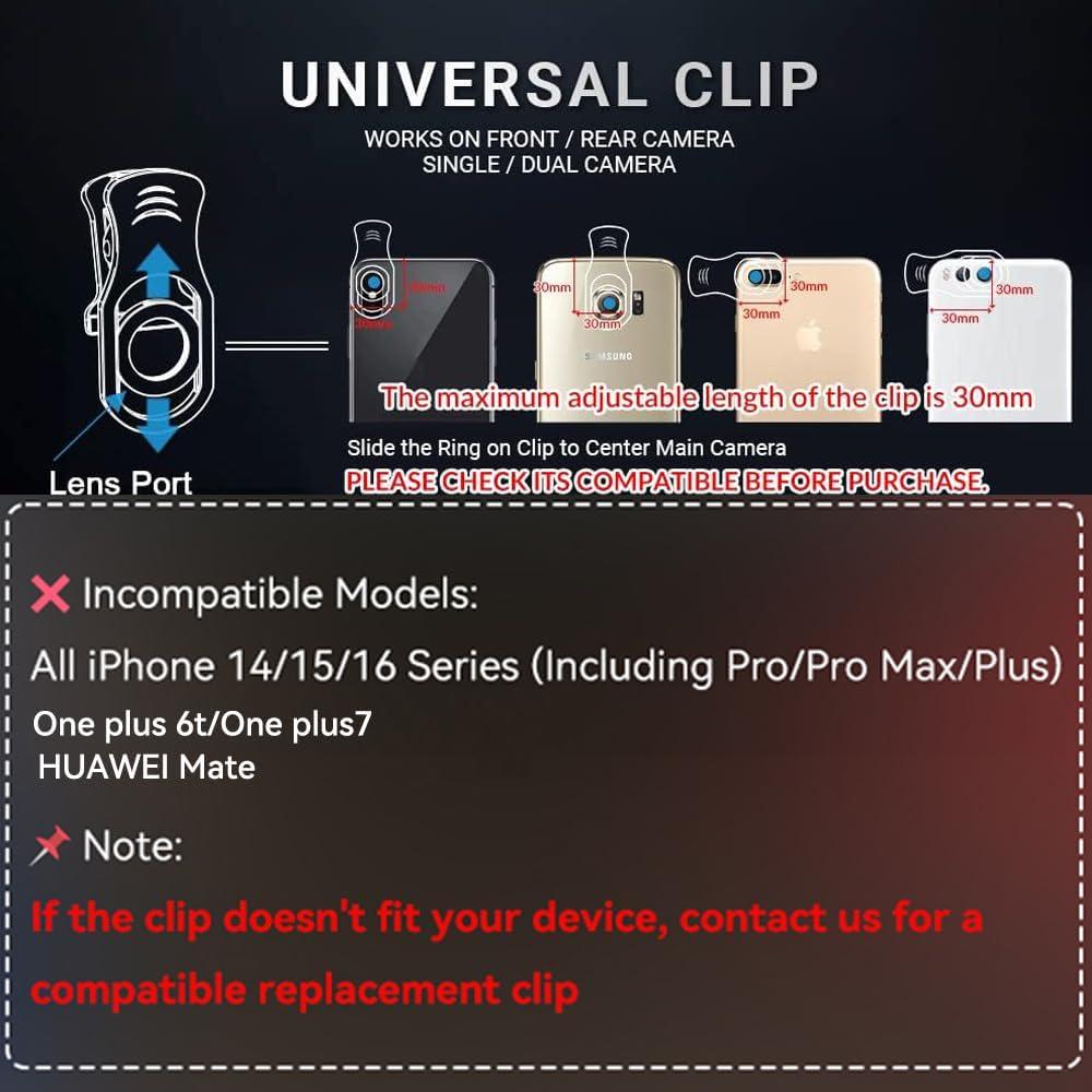 Kit de Lentes para Teléfonos APEXEL 4 en 1 con Trípode