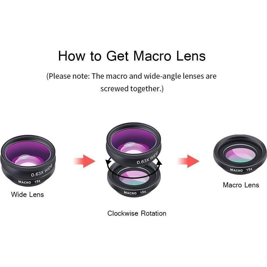 Kit de Lentes para Teléfonos APEXEL 4 en 1 con Trípode