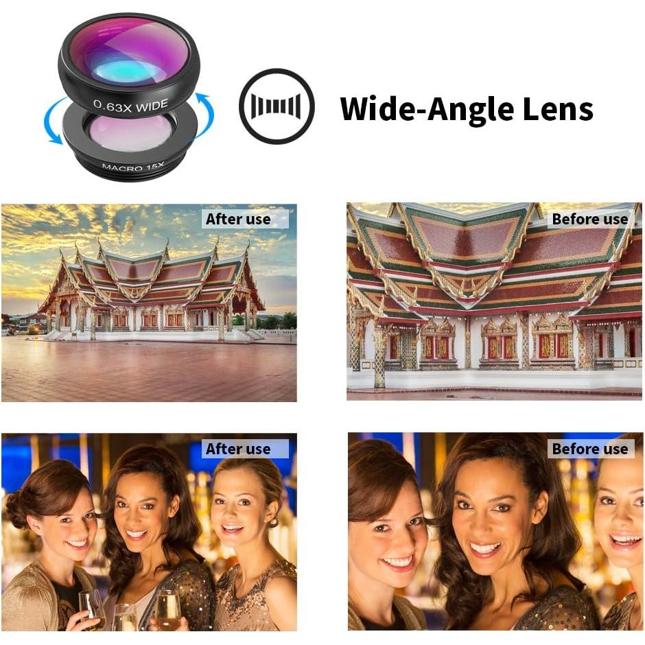 Kit de Lentes para Teléfonos APEXEL 4 en 1 con Trípode