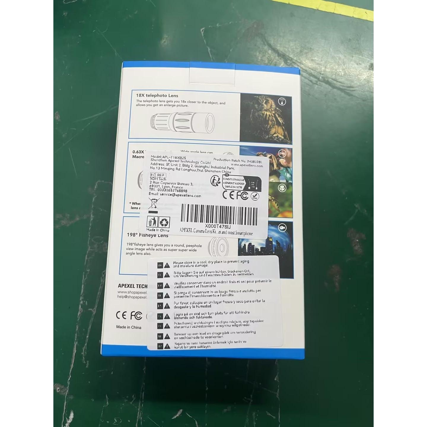 Kit de Lentes para Teléfonos APEXEL 4 en 1 con Trípode