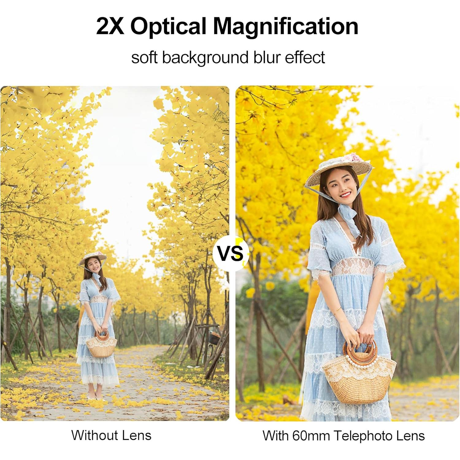 Lente Telefoto 60mm Veedzoens para Smartphone con Clip 17mm