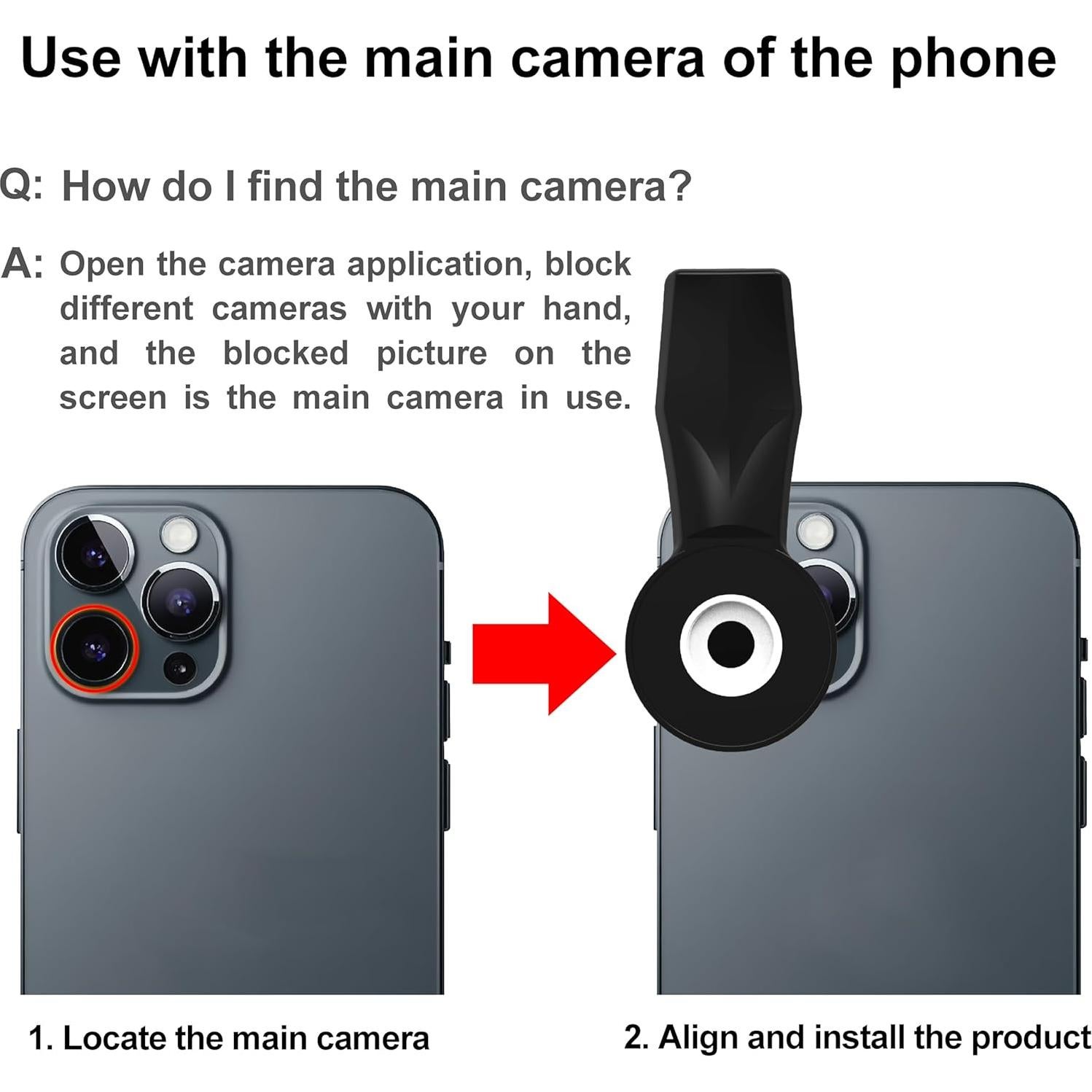 Lente Telefoto 60mm Veedzoens para Smartphone con Clip 17mm