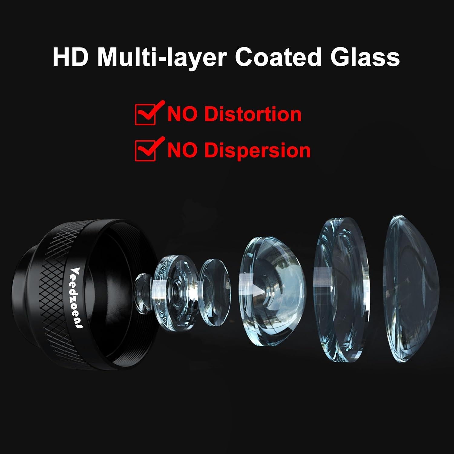 Lente Telefoto 60mm Veedzoens para Smartphone con Clip 17mm