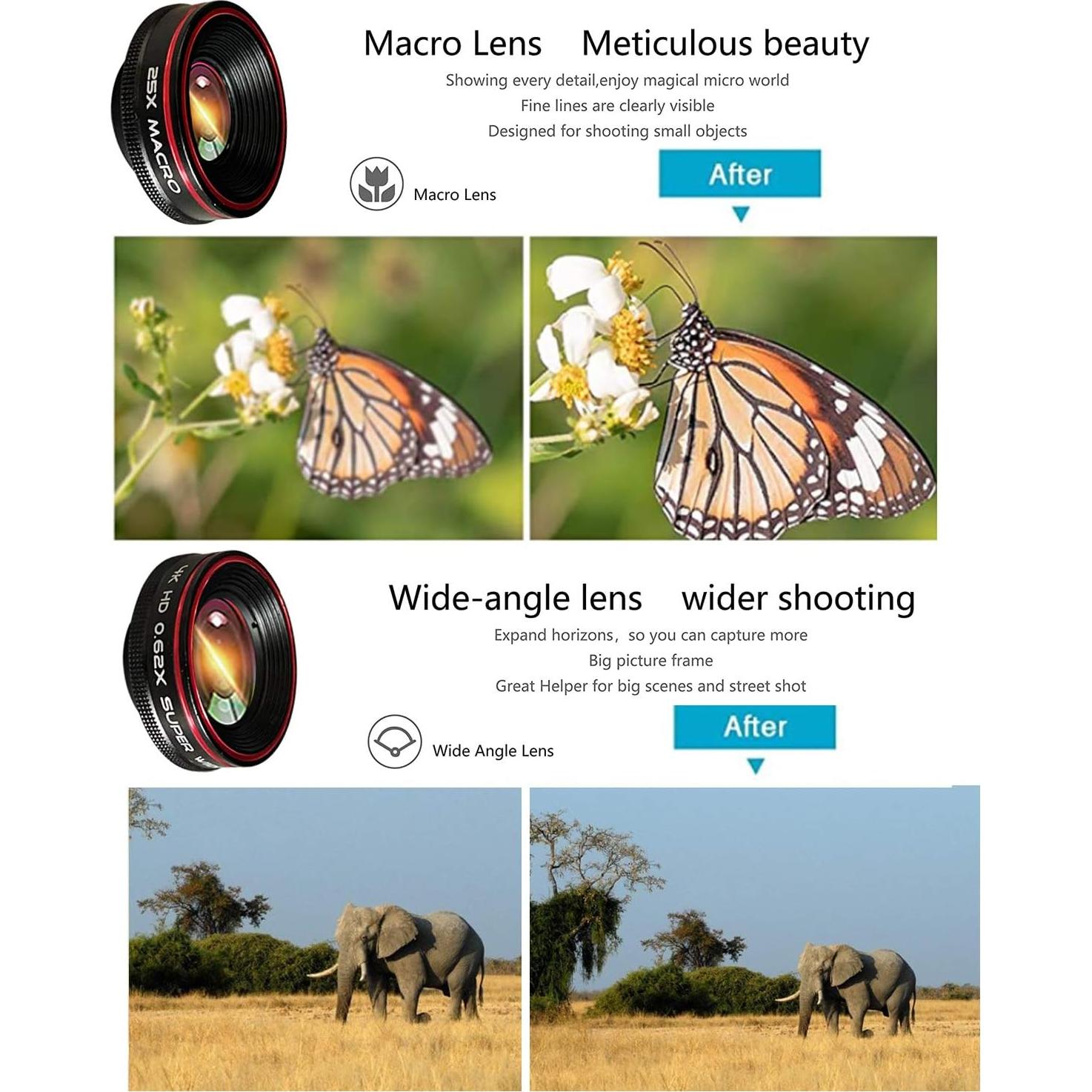 Kit de Lentes para Cámara de Teléfono Bostionye 10 en 1