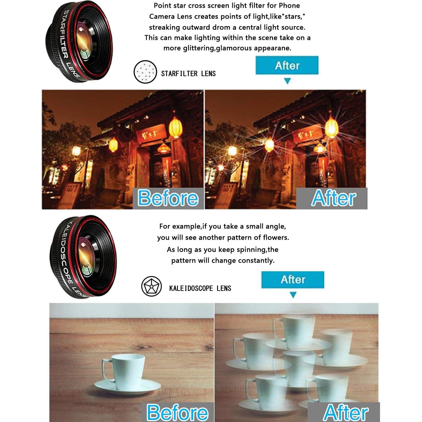 Kit de Lentes para Cámara de Teléfono Bostionye 10 en 1