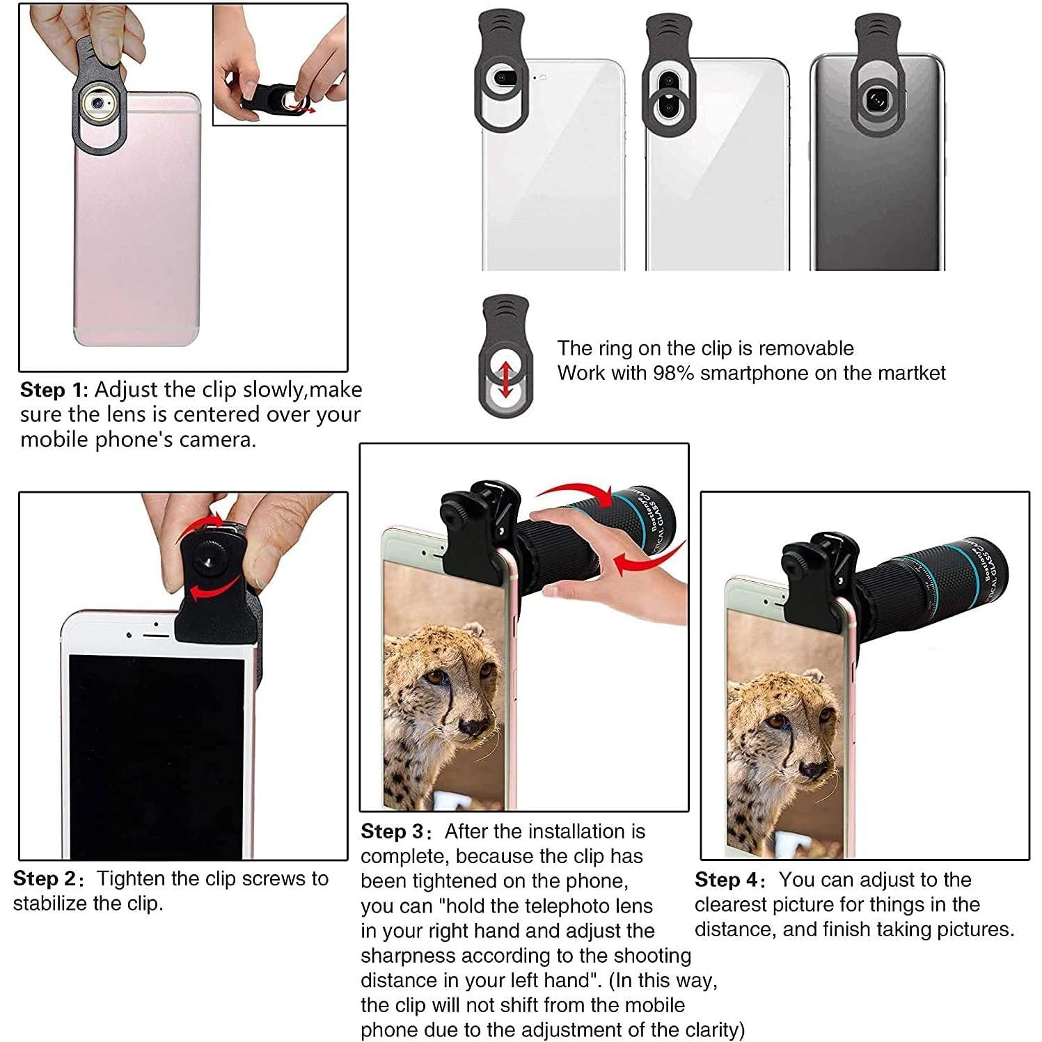 Kit de Lentes para Cámara de Teléfono Bostionye 10 en 1