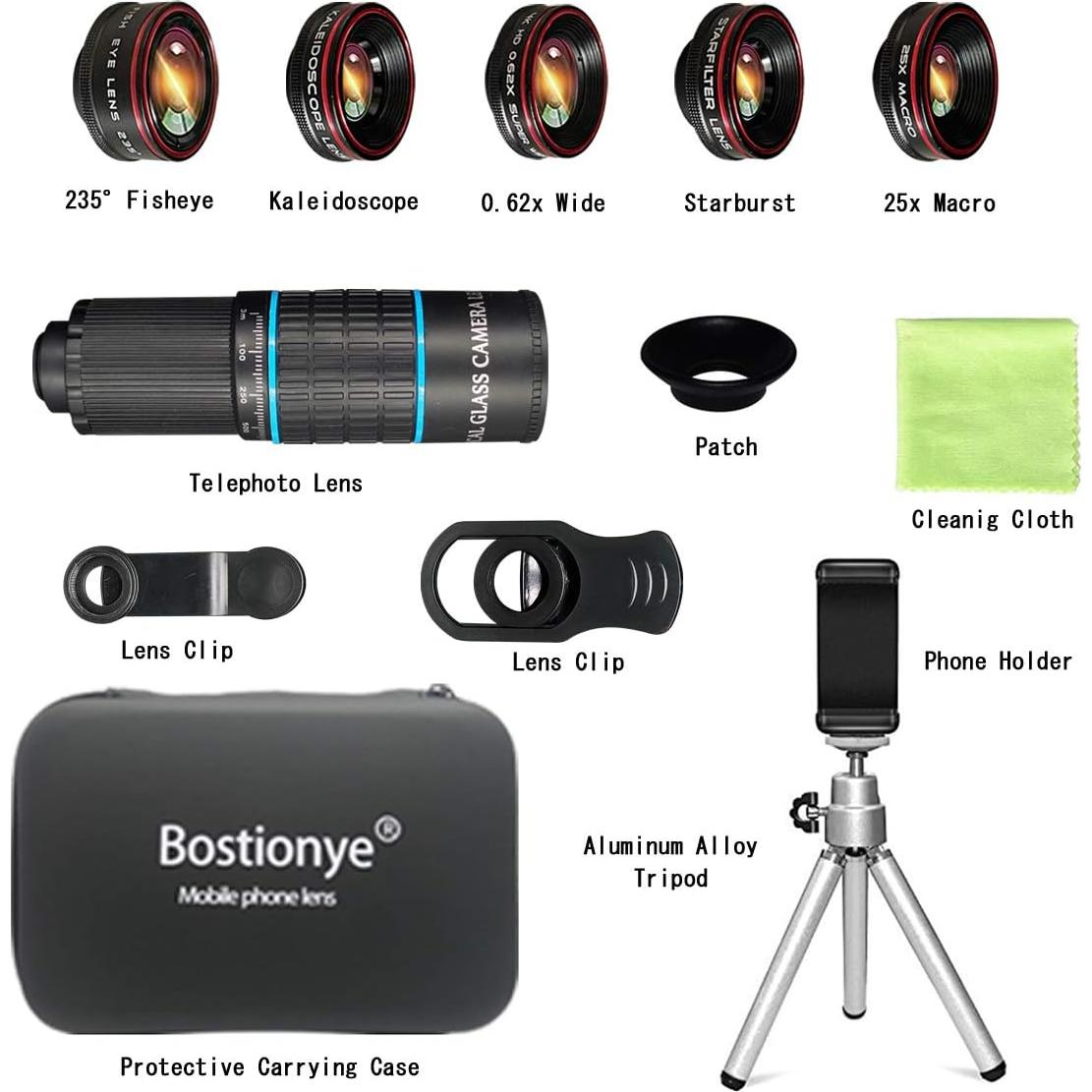Kit de Lentes para Cámara de Teléfono Bostionye 10 en 1