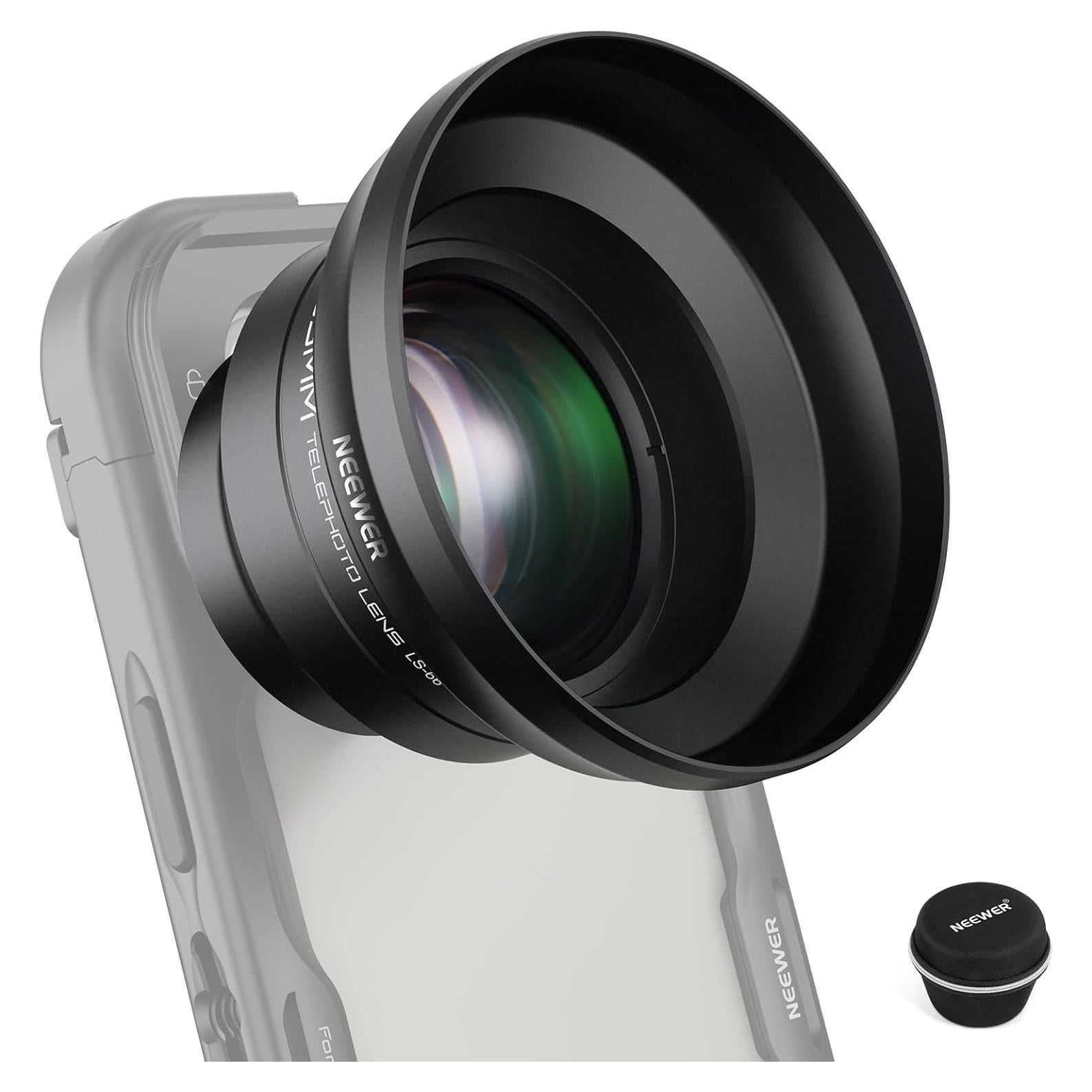 Lente Telefoto NEEWER 65mm para Teléfono con Rosca 17mm