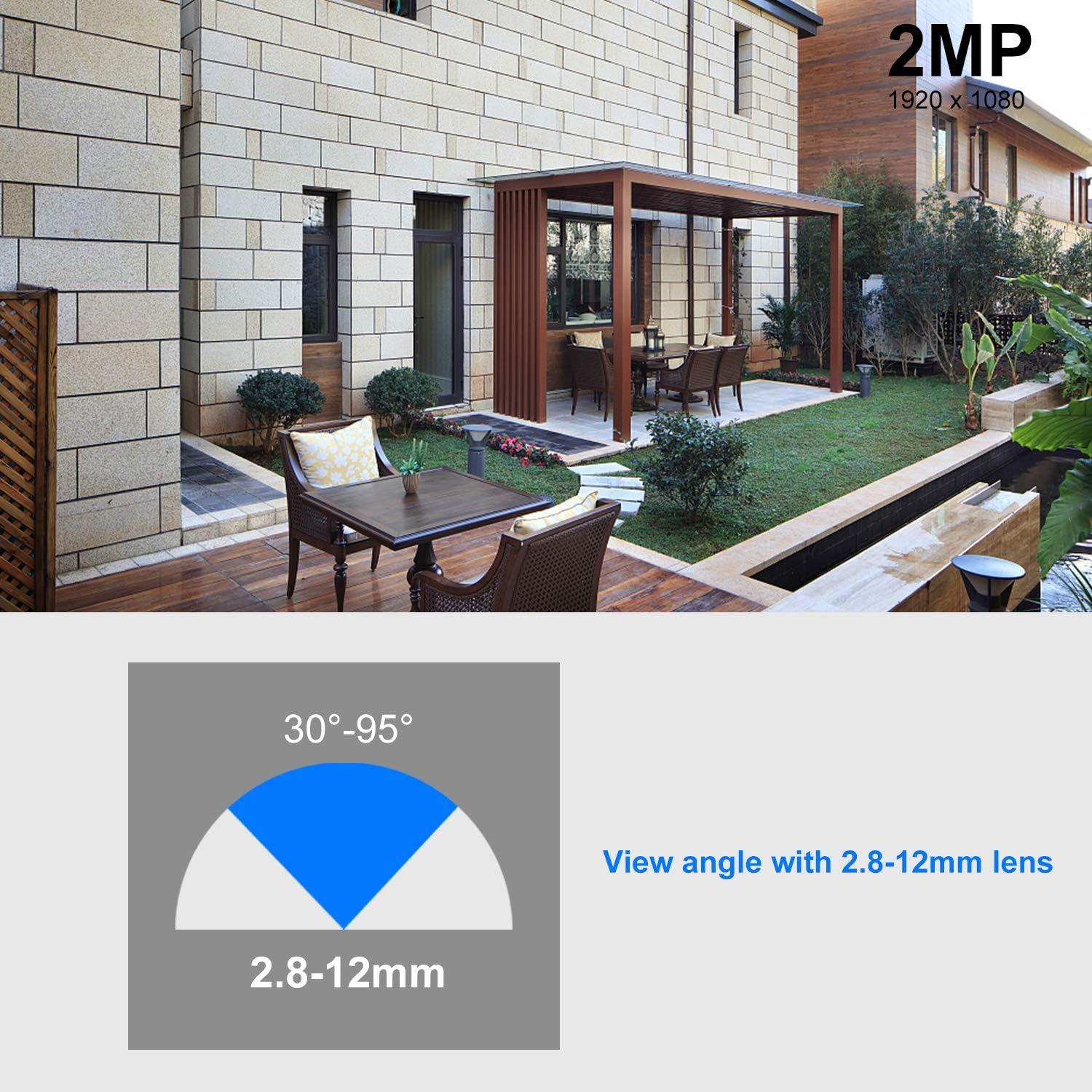 Cámara Domo CCTV 1080P CUMCITIN Varifocal 2.8-12mm IP66