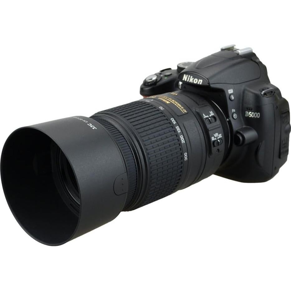 Capucha de lente reversible Jinjiacheng HB-57 para Nikon 55-300mm