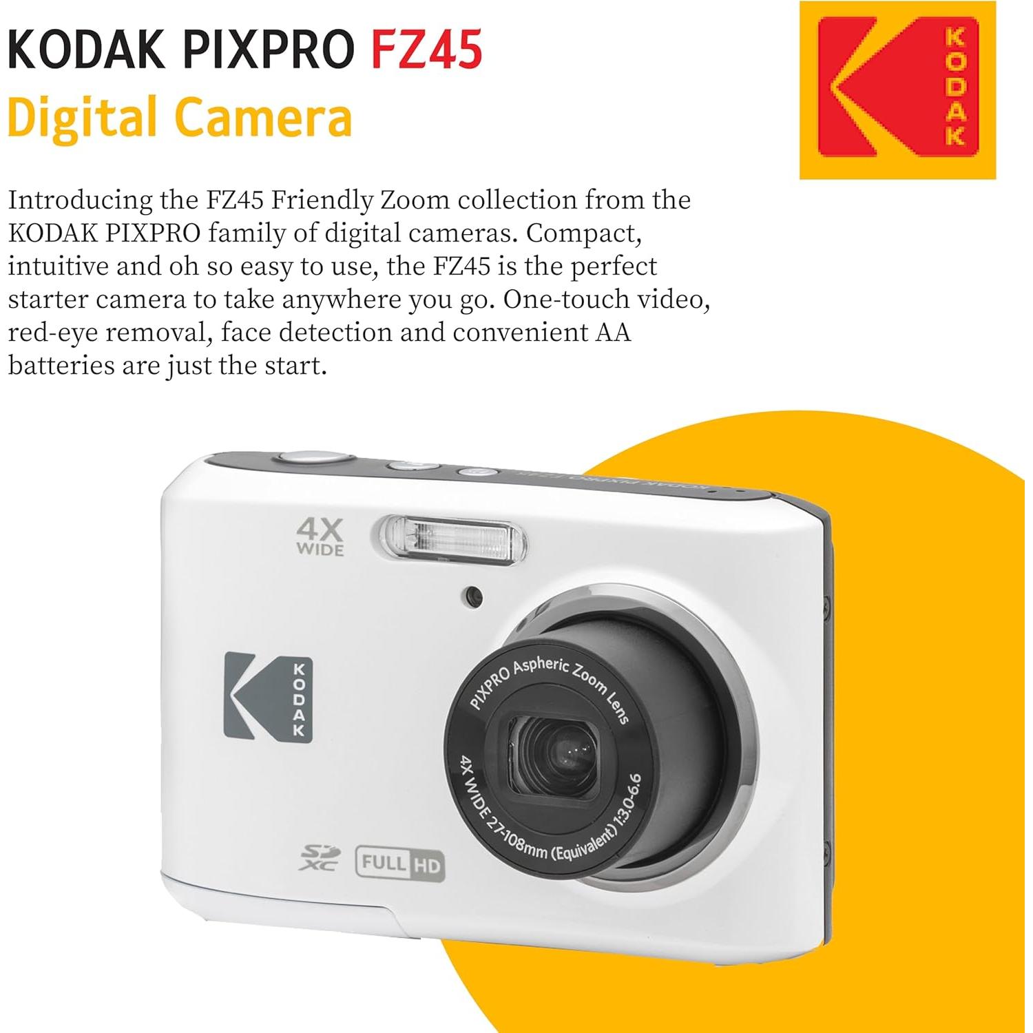 Cámara Digital Kodak Pixpro FZ45 16MP Zoom 4X Lente 27mm