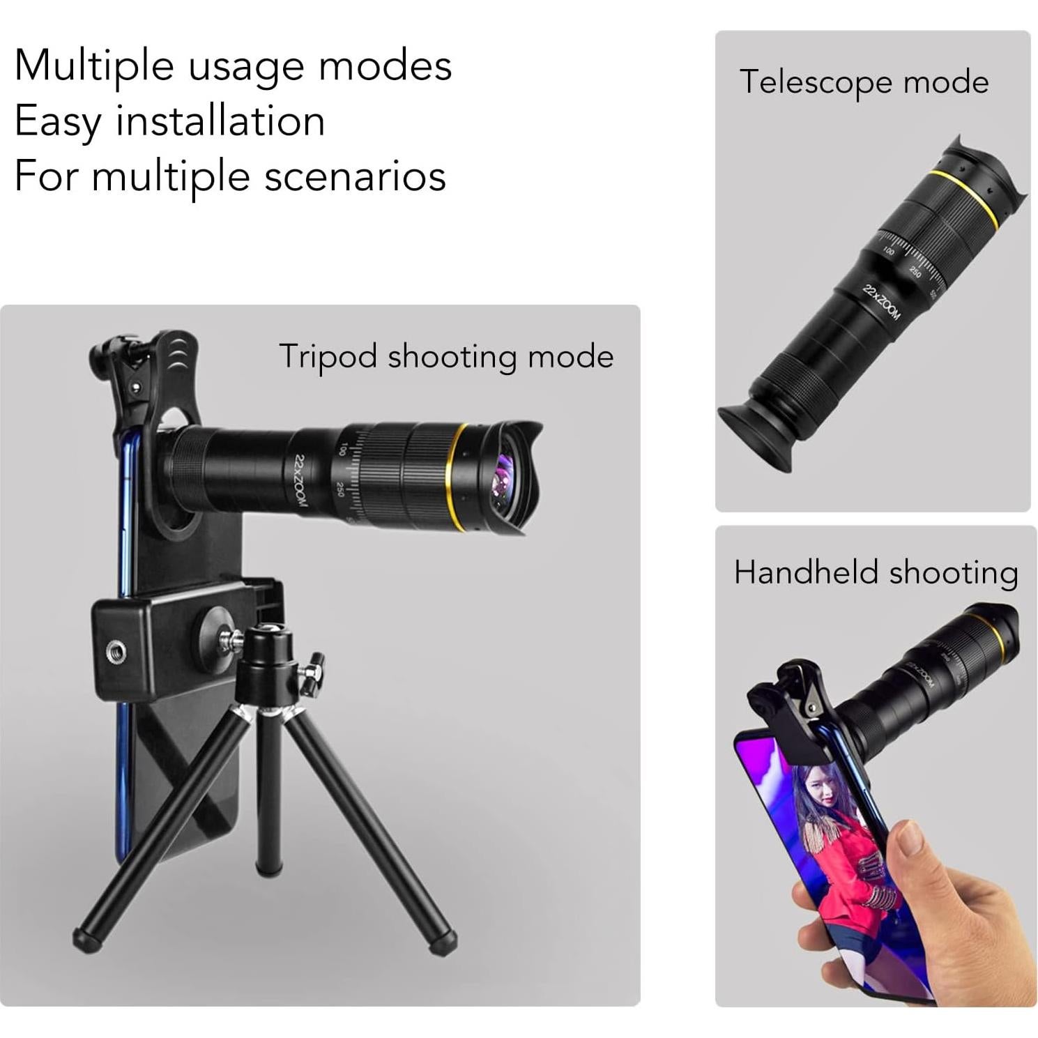 Lente de cámara para teléfono GOWENIC 32X HD con zoom y gran apertura