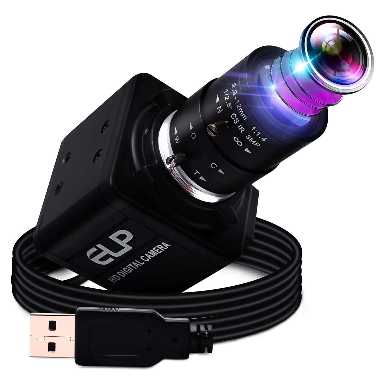 Cámara Web IEights 2.8-12mm 4X Zoom 1080P 260fps USB