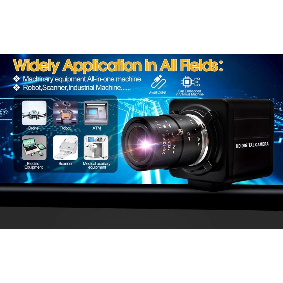 Cámara Web IEights 2.8-12mm 4X Zoom 1080P 260fps USB