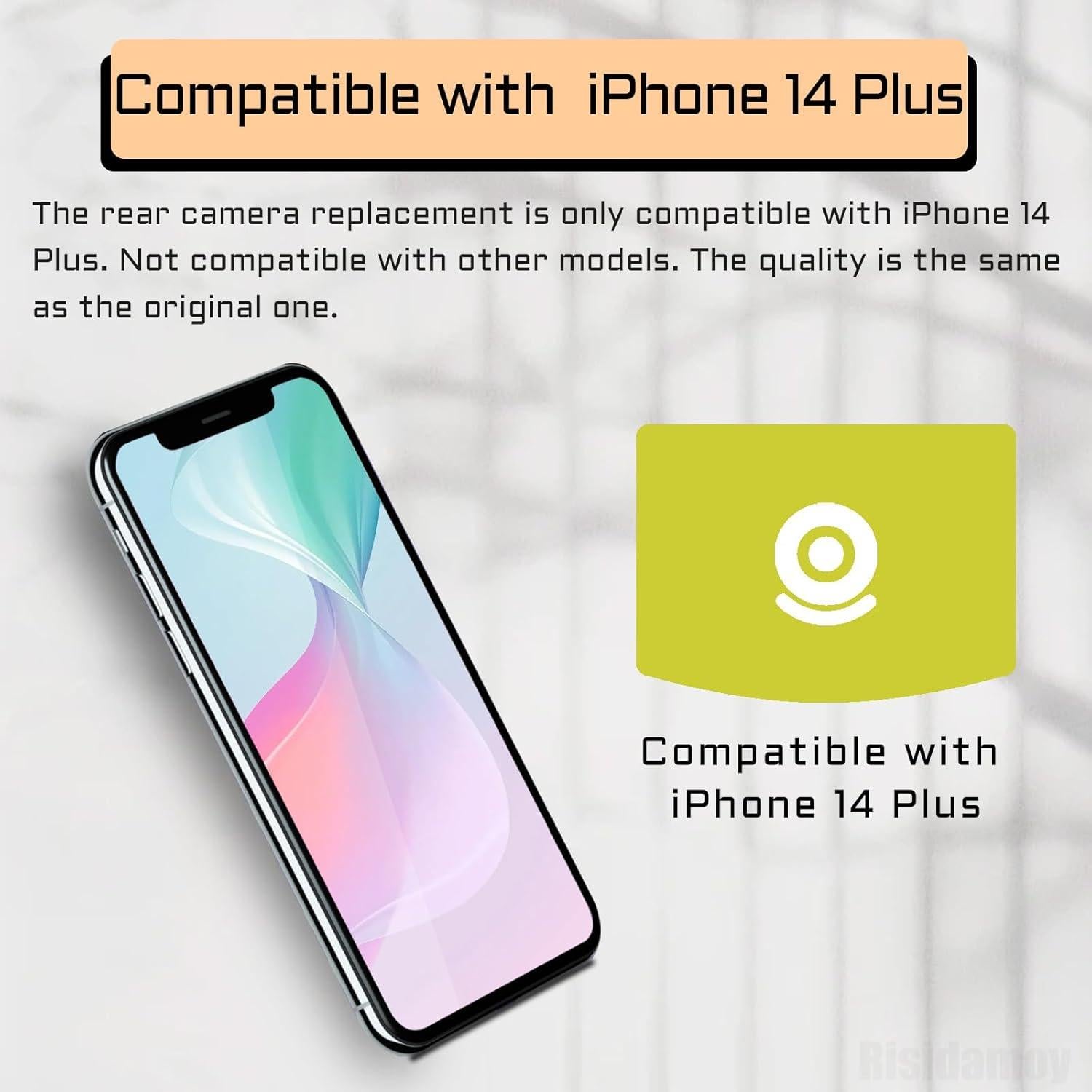 Reemplazo Cámara Trasera Principal iPhone 14 Plus 12MP 4K