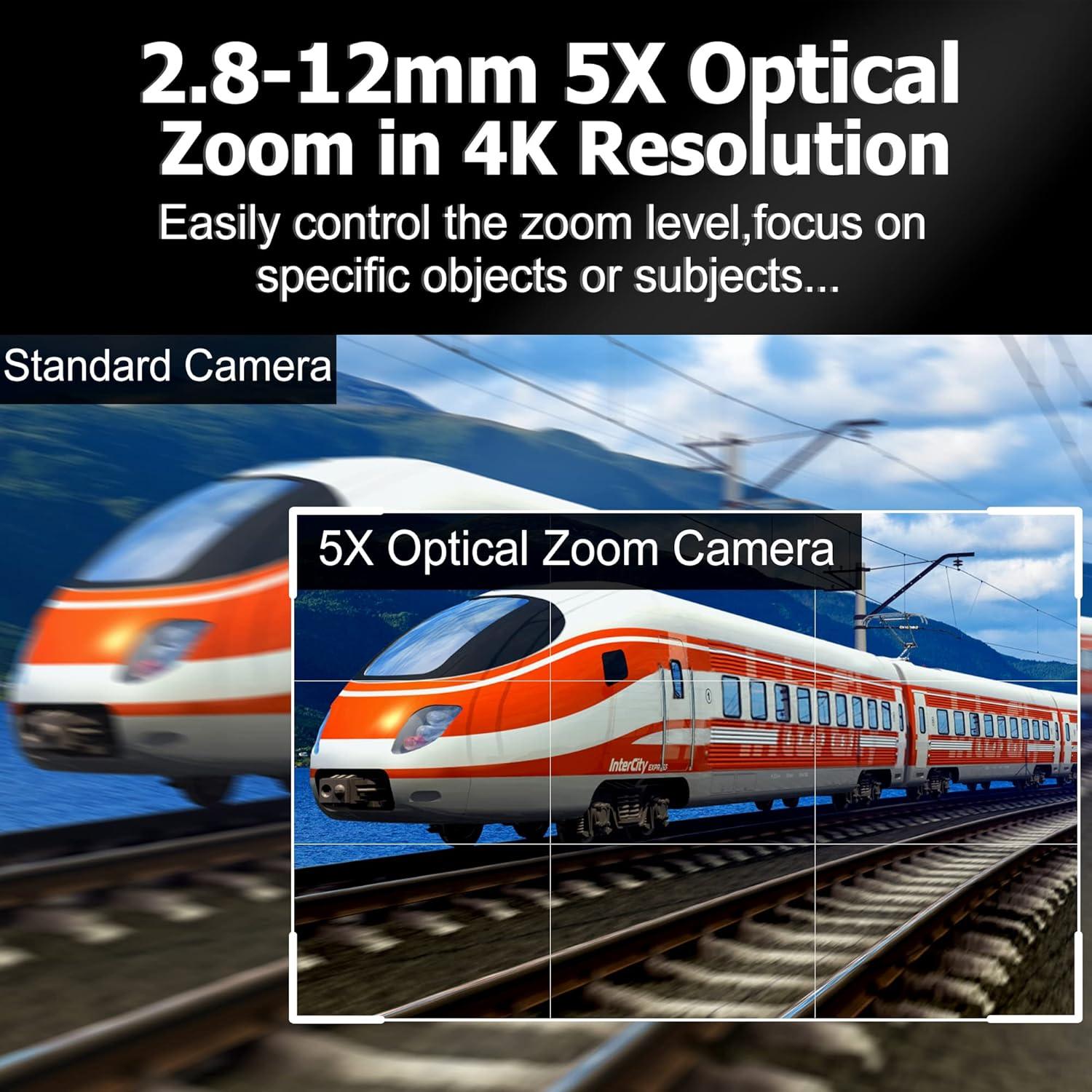 Cámara USB 4K Ultra HD ALPCAM con Lente Zoom 2.8-12mm