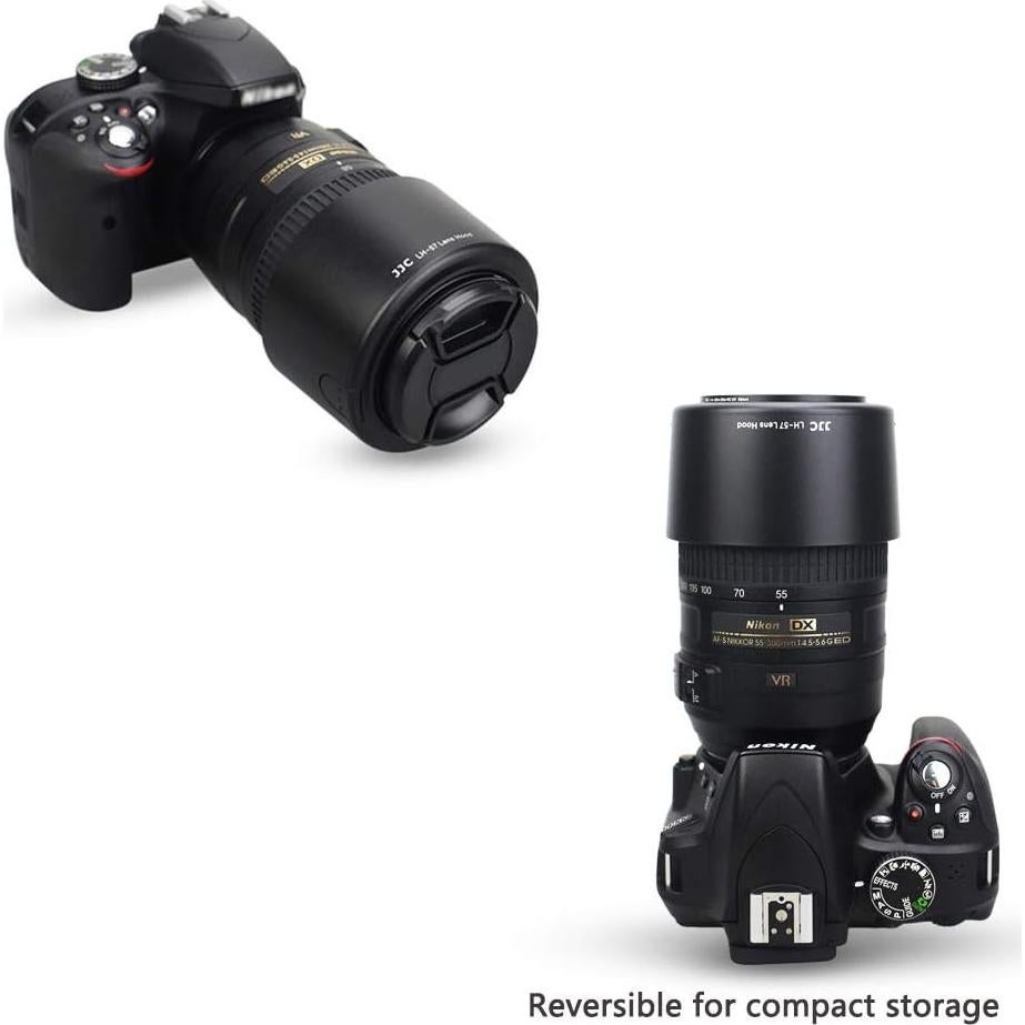 Capucha Reversible JJC para Lente Nikon AF-S DX 55-300mm