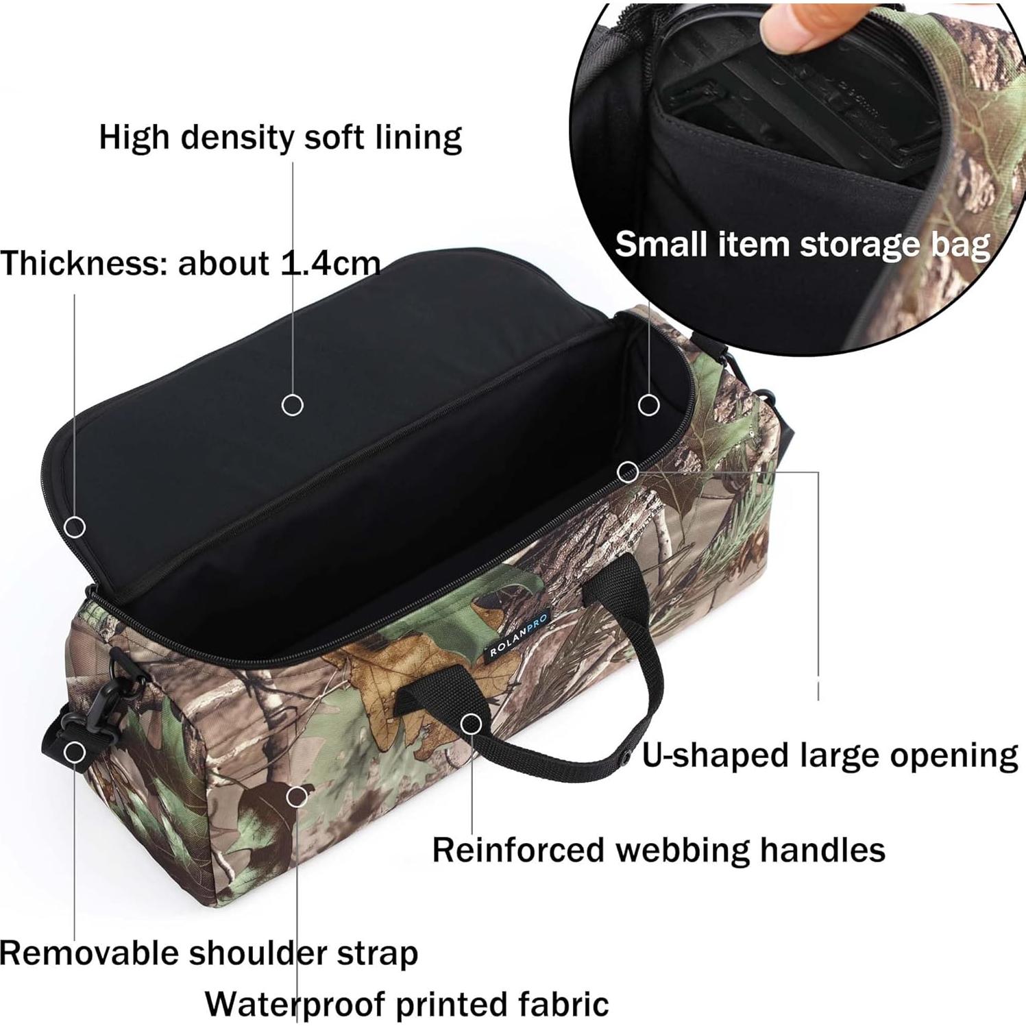 Bolsa de cámara Rolanpro para lentes 23-35cm impermeable