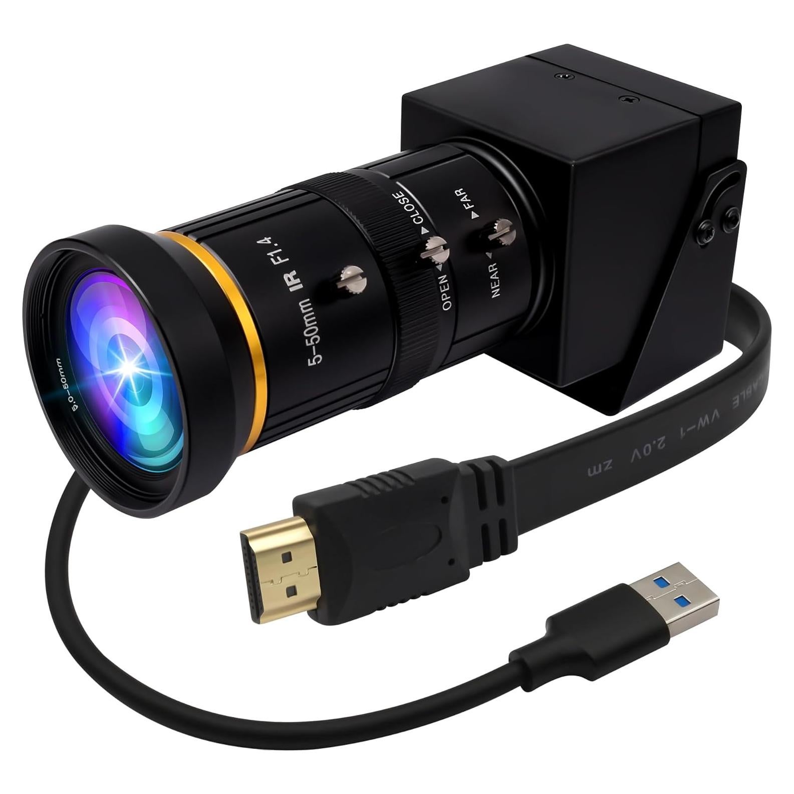 Cámara USB 4K ELP con Zoom Manual 10X 5-50mm HDMI