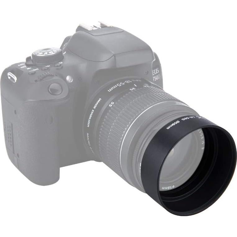 Parasol de Lente JJC 55mm Aluminio Anodizado para Nikon y Sony