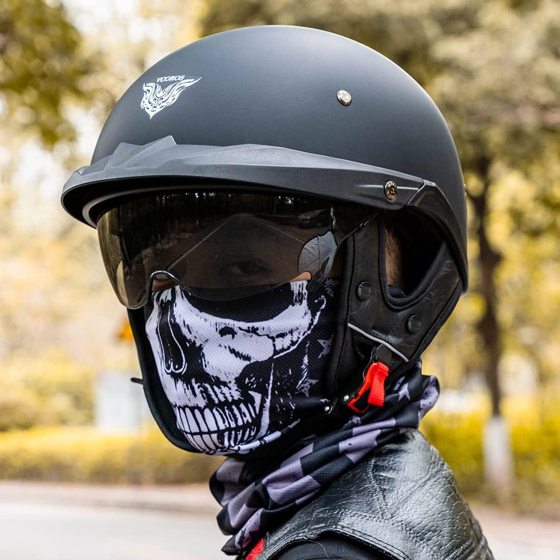 Casco de Media Cara VCOROS VHF04 Negro Mate L