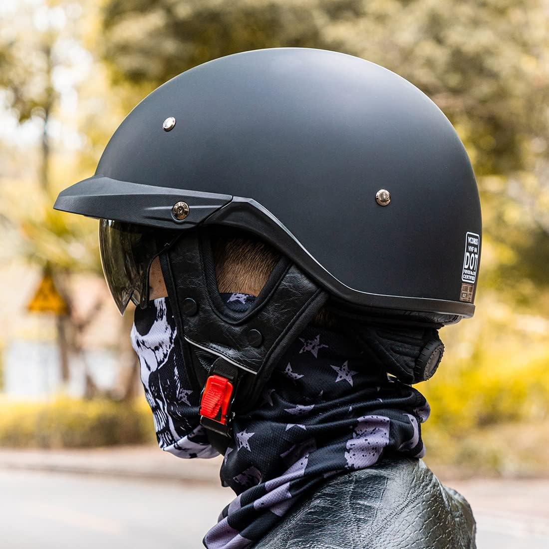 Casco de Media Cara VCOROS VHF04 Negro Mate L