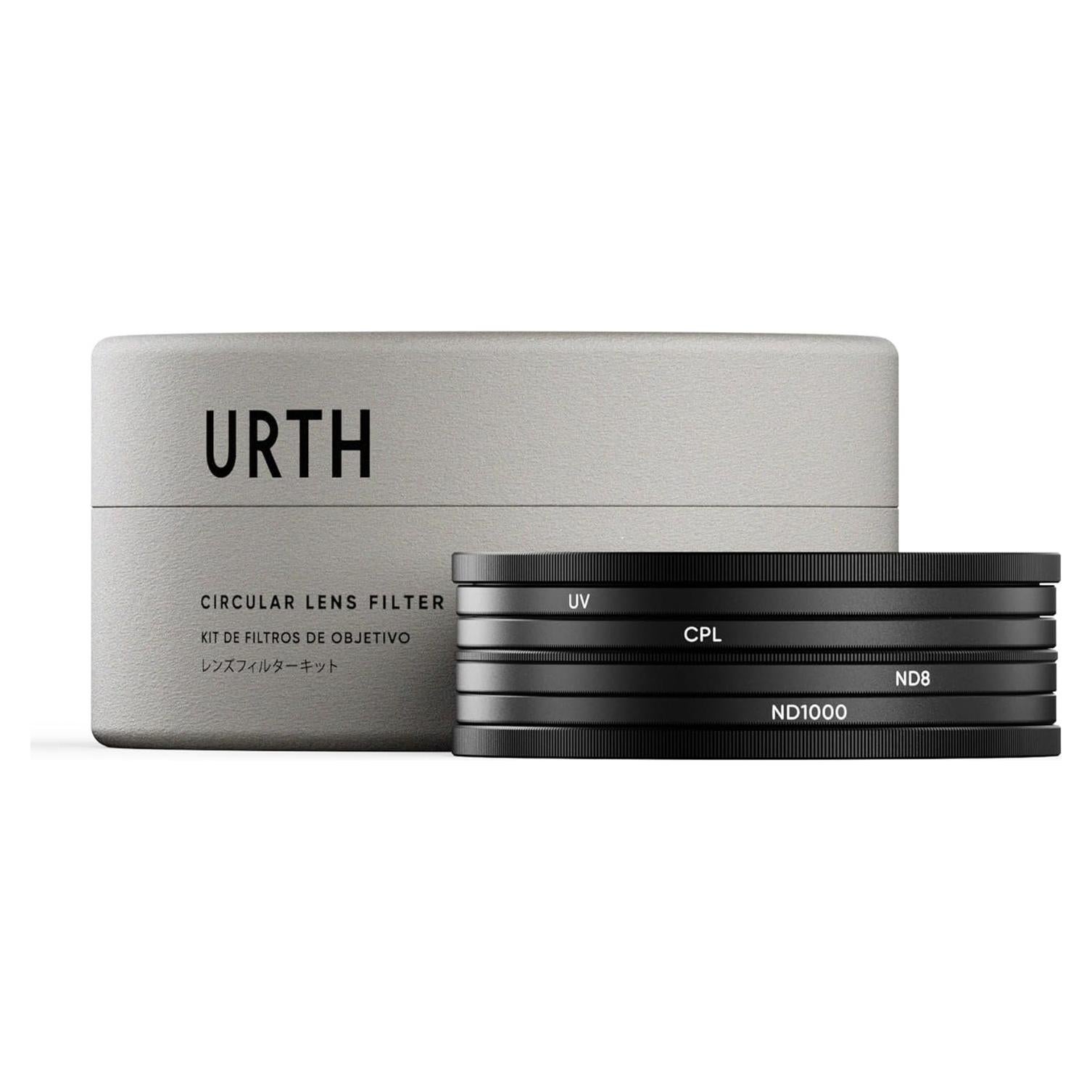 Kit de Filtros de Lente Urth 4-en-1 77mm - UV, CPL, ND8, ND1000