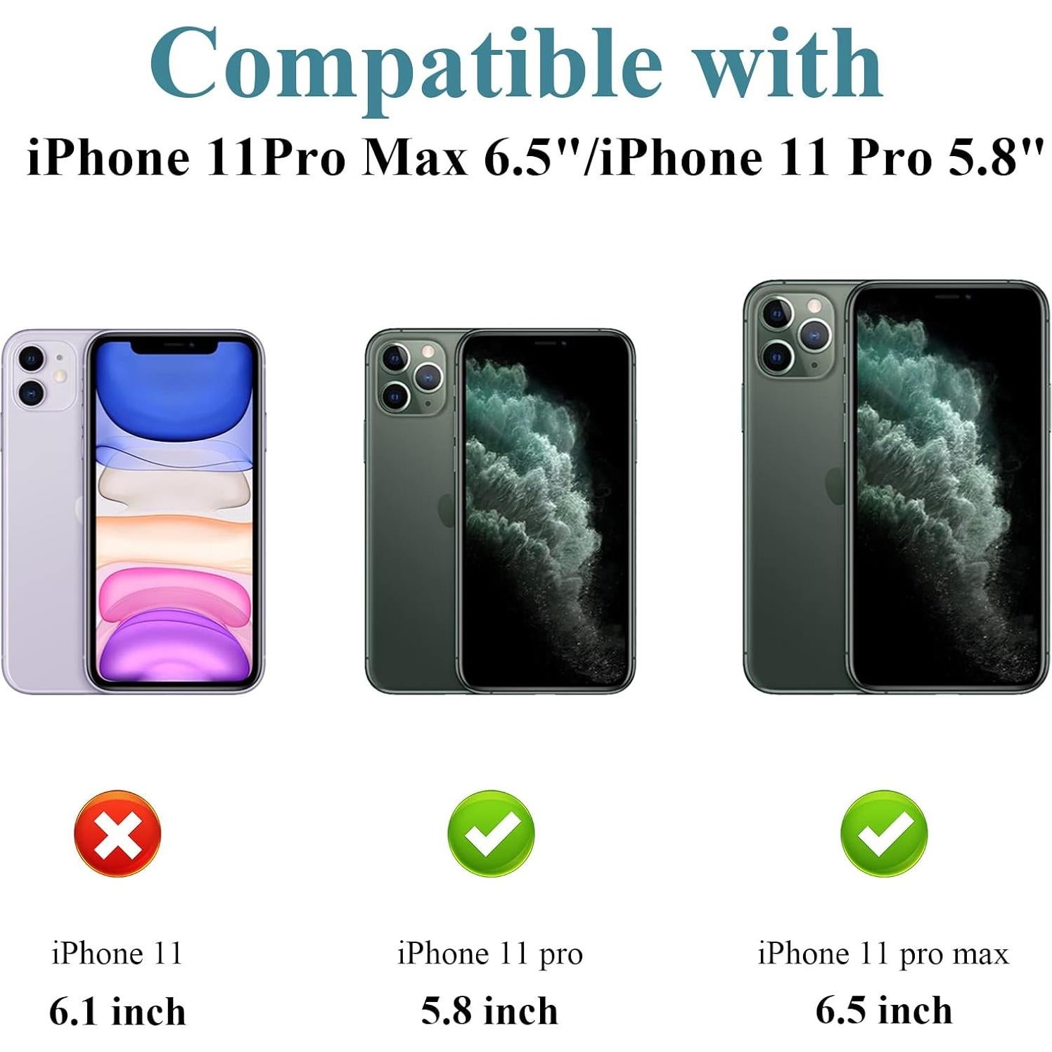 3 Protectores de Lente de Cámara Vidrio Templado iPhone 11 Pro/Max