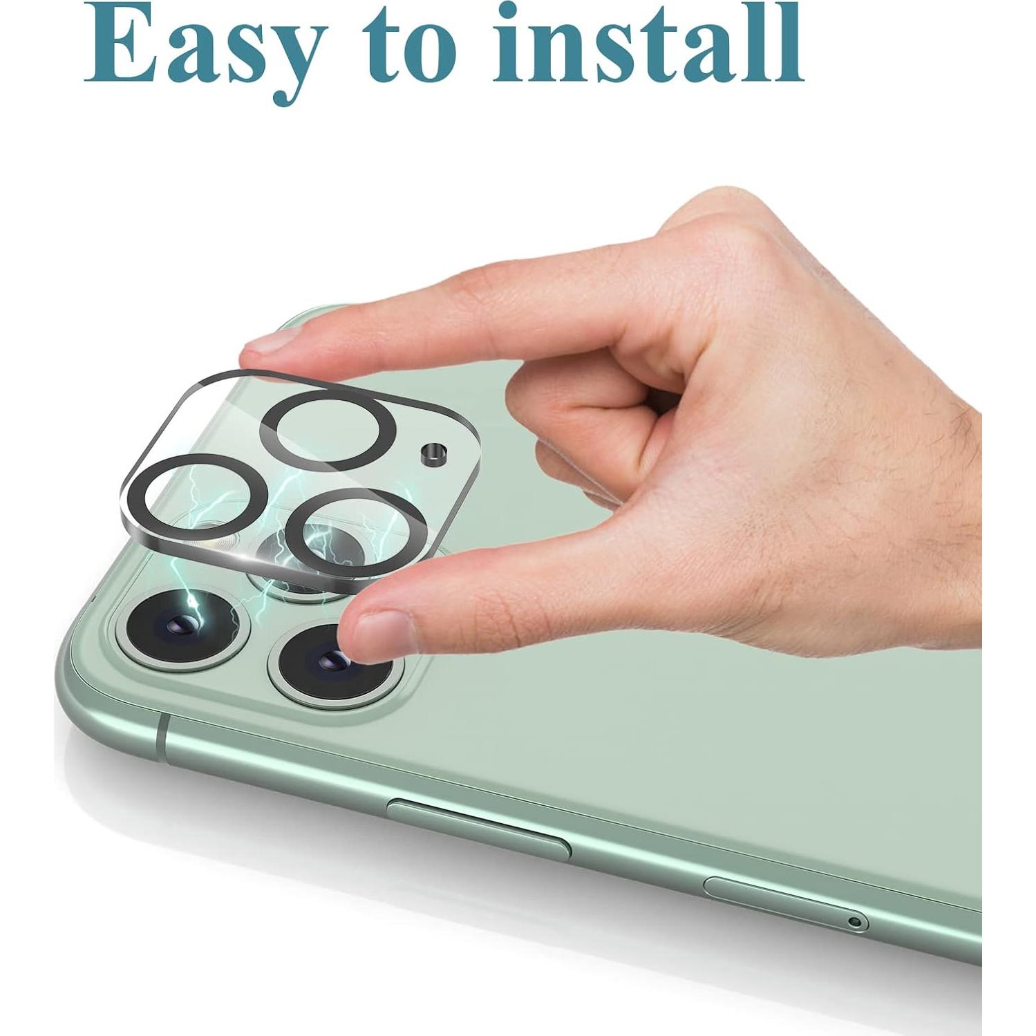 3 Protectores de Lente de Cámara Vidrio Templado iPhone 11 Pro/Max